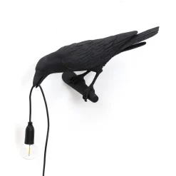 Bird Lamp Black Looking Left