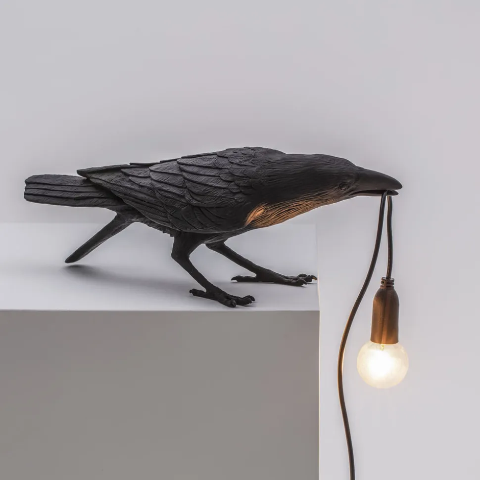Bird Lamp Black Playing
