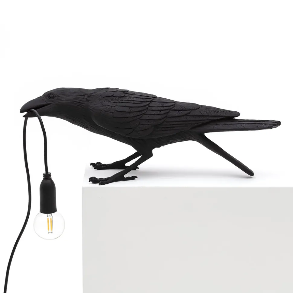 Bird Lamp Black Playing OUTDOOR