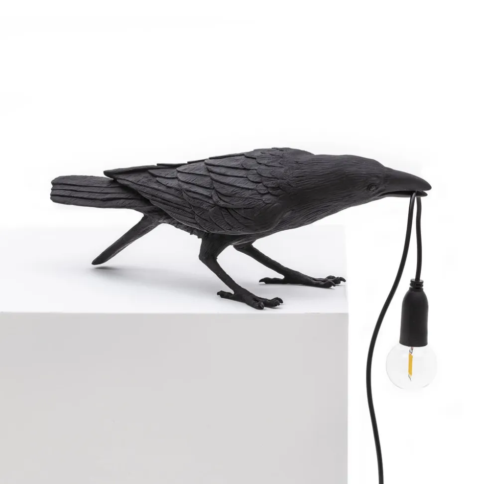 Bird Lamp Black Playing OUTDOOR