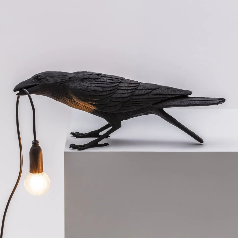 Bird Lamp Black Playing OUTDOOR