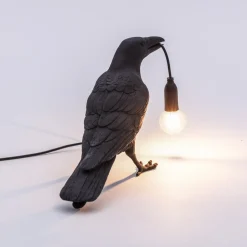 Bird Lamp Black Waiting OUTDOOR