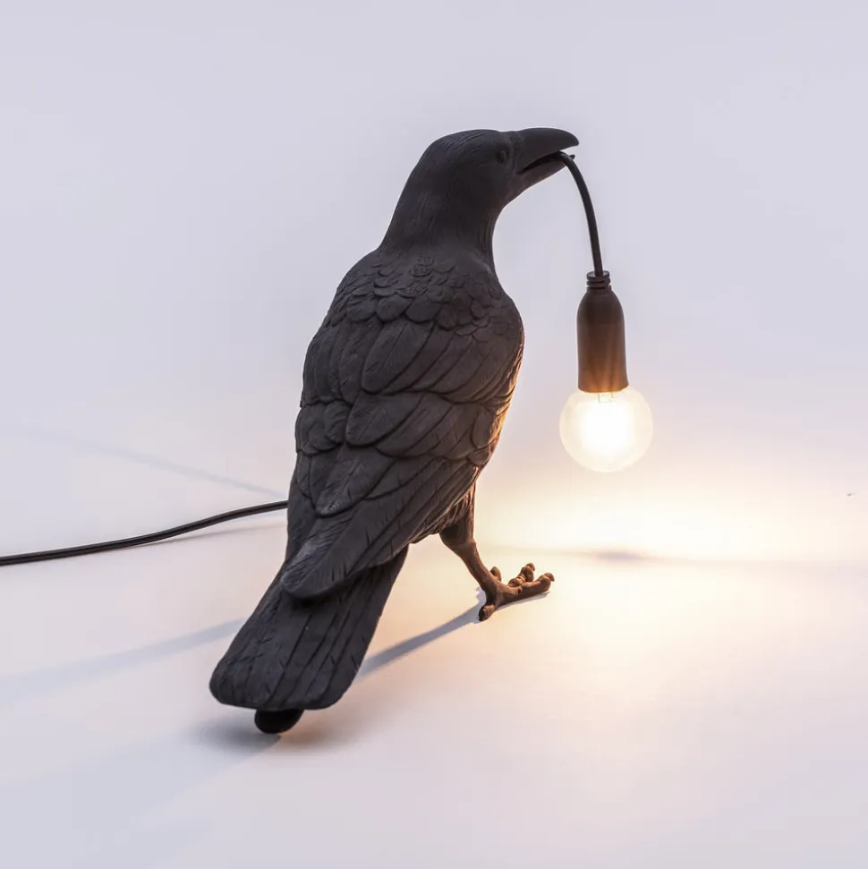 Bird Lamp Black Waiting OUTDOOR