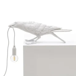 Bird Lamp White Playing OUTDOOR