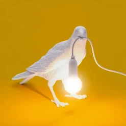 Bird Lamp White Waiting OUTDOOR