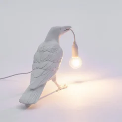 Bird Lamp White Waiting OUTDOOR