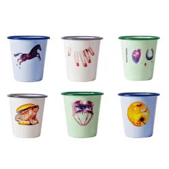 Enamel Glasses Set of 6