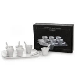 Estetico Quotidiano Coffee set of 6 Cups + 1 Tray