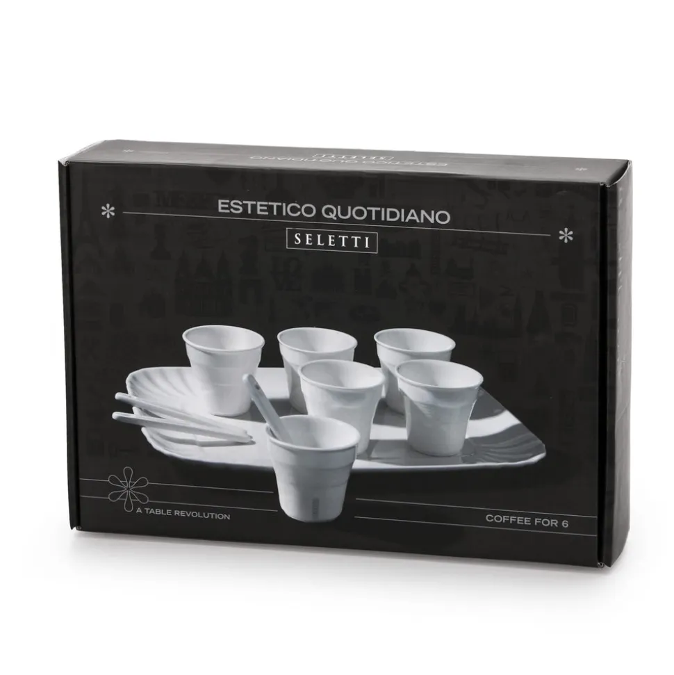 Estetico Quotidiano Coffee set of 6 Cups + 1 Tray