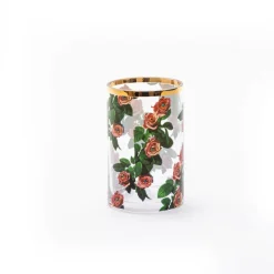 Glass Vase Roses Cylindrical small