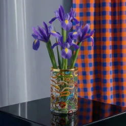 Glass Vase Snakes Cylindrical small