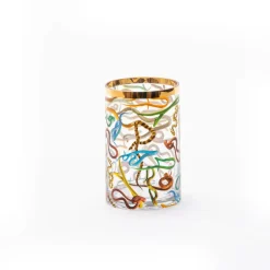 Glass Vase Snakes Cylindrical small
