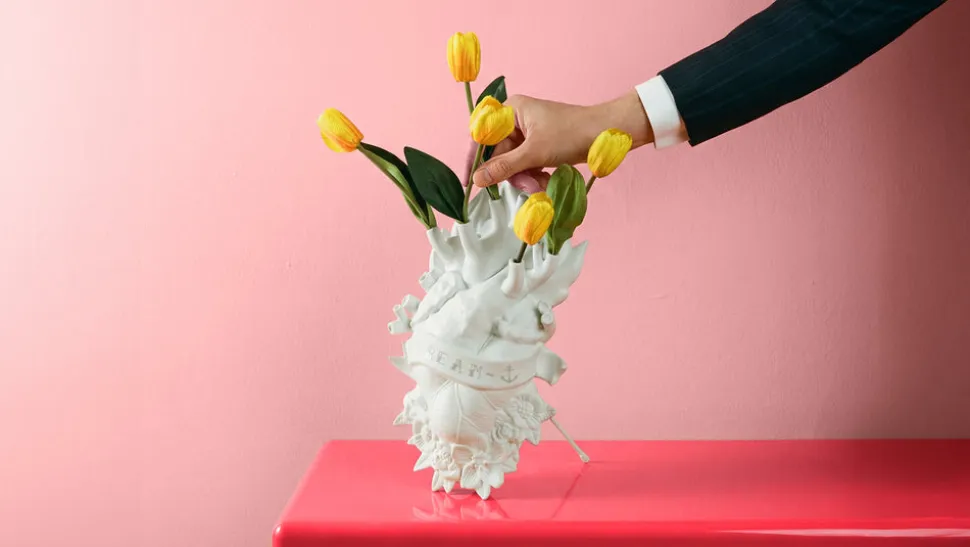 Holy Love in Bloom Vase