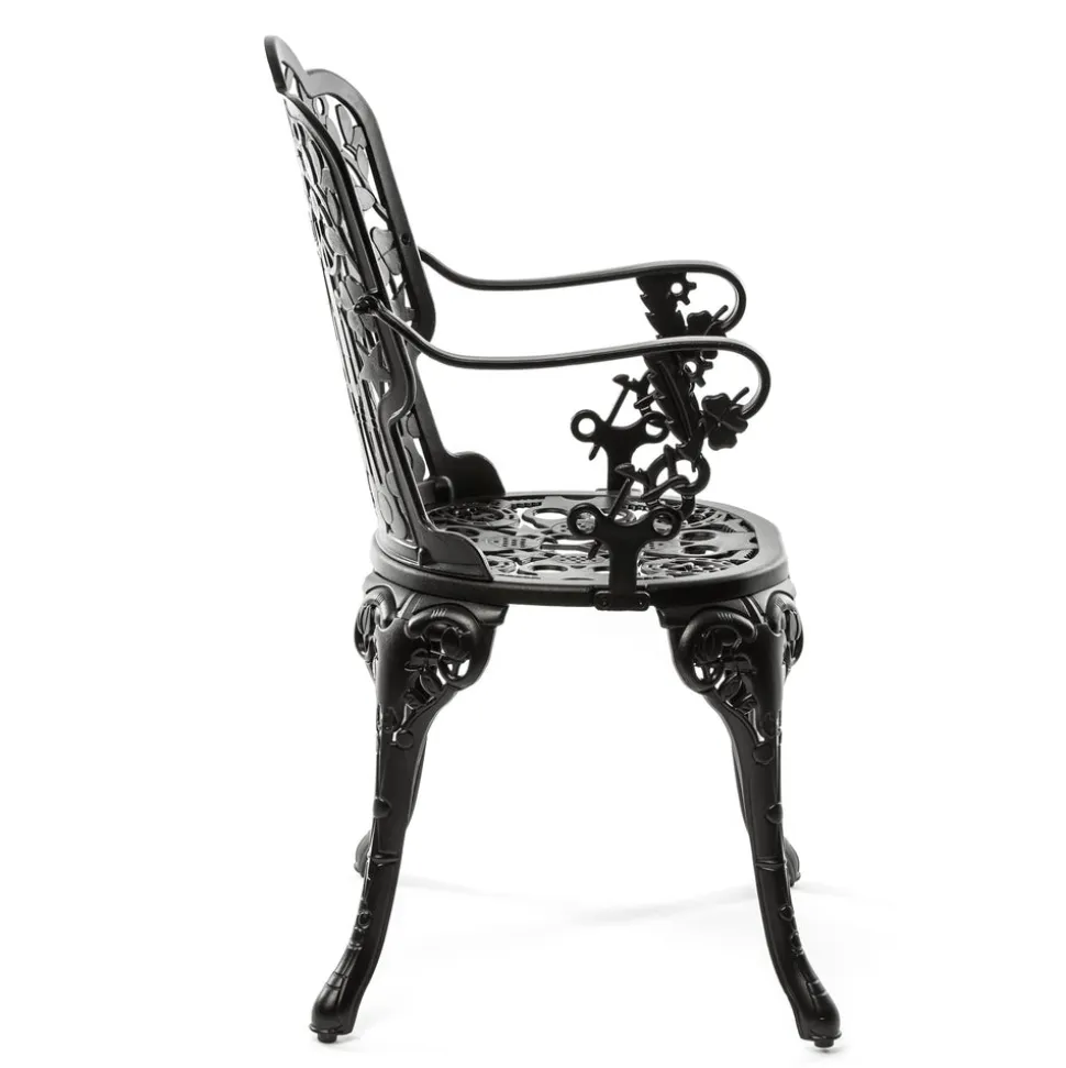 Industry Collection ALUMINIUM ARMCHAIR - BLACK