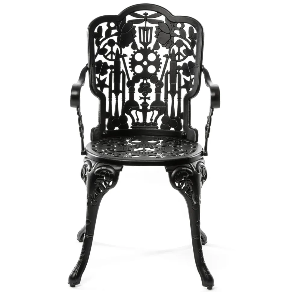 Industry Collection ALUMINIUM ARMCHAIR - BLACK