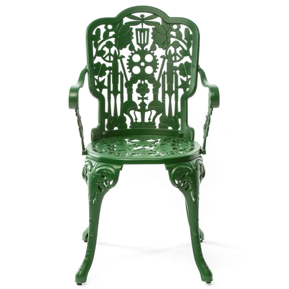 Industry Collection ALUMINIUM ARMCHAIR - GREEN