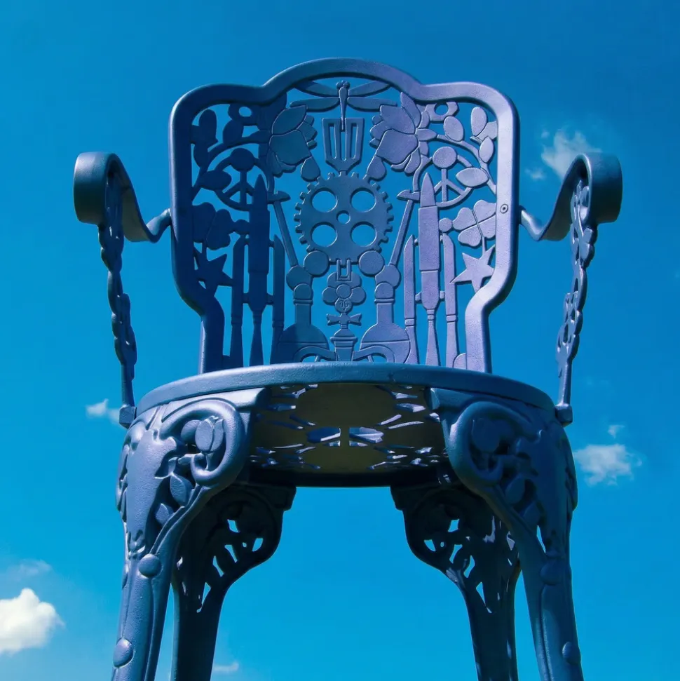 Industry Collection ALUMINIUM ARMCHAIR - SKY BLUE