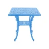 Industry Collection Aluminium Square Table Sky Blue