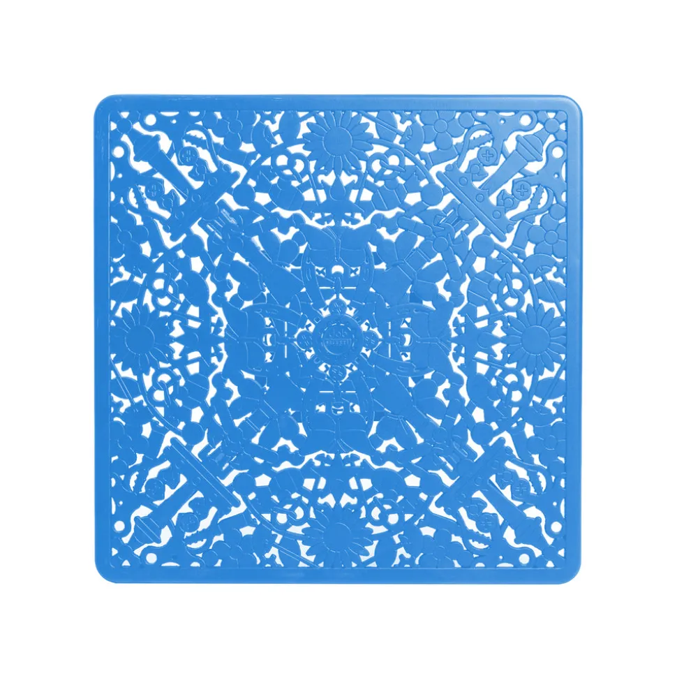 Industry Collection Aluminium Square Table Sky Blue
