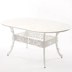 Industry Collection ALUMINIUM OVAL TABLE - WHITE