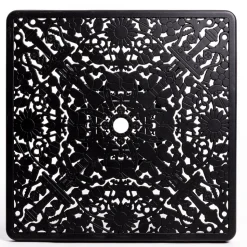 Industry Collection Aluminium Square Table Black