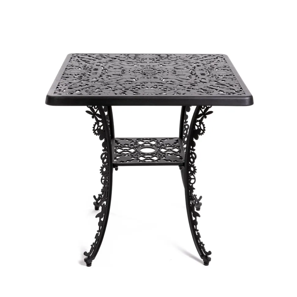 Industry Collection Aluminium Square Table Black