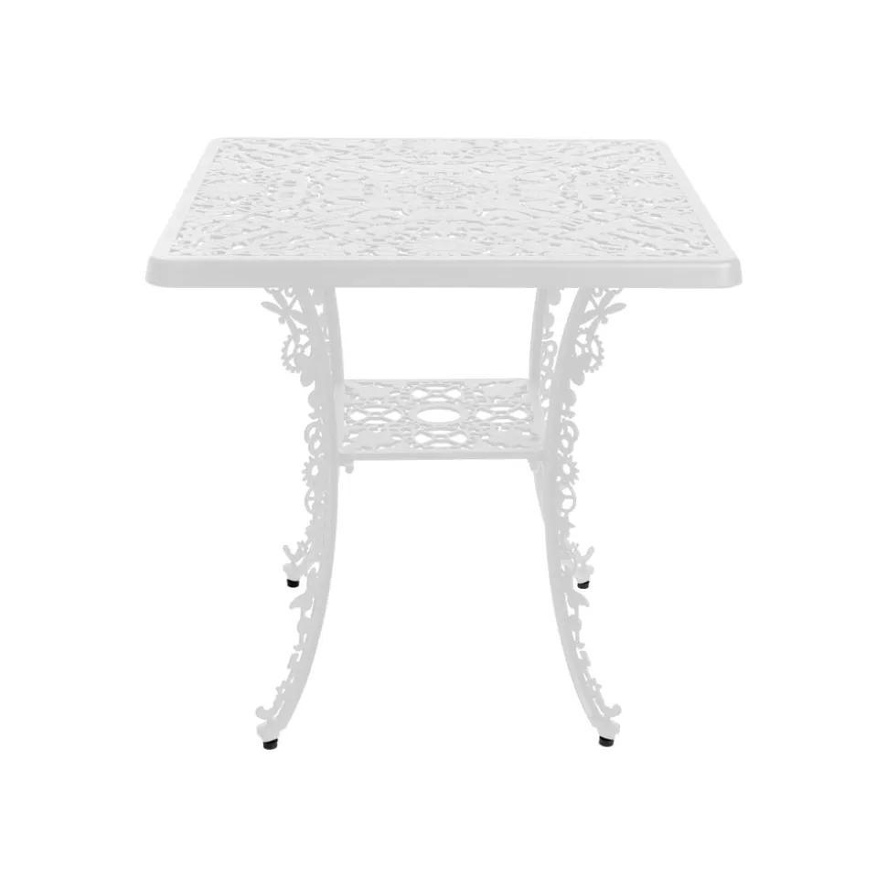Industry Collection Aluminium Square Table White