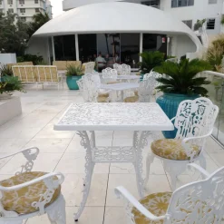 Industry Collection Aluminium Square Table White