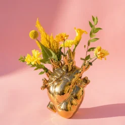 Love in Bloom Gold Vase