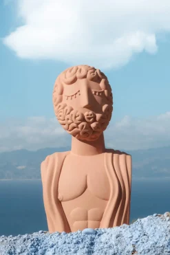 Magna Graecia Terracotta Bust Man