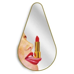 Mirror Gold Frame Pear Tongue