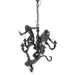 Monkey Chandelier Black