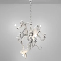 Monkey Chandelier White