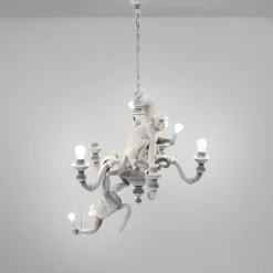 Monkey Chandelier White
