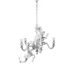 Monkey Chandelier White