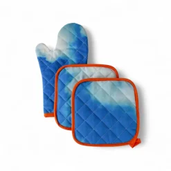 3-piece kitchen set: oven mitt and pot holders - CIELO