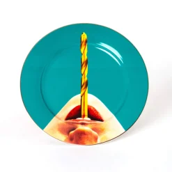 Porcelain Plate Drill Gold Border