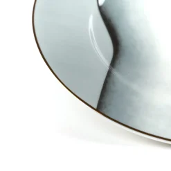 Porcelain Plate Two of Spades Gold Border