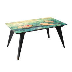 Rectangle Table Sea Girl