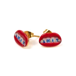 SHIT stud earrings - Toiletpaper Jewels