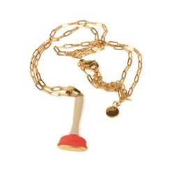 SINK PLUNGER Necklace with pendant - Toiletpaper Jewels