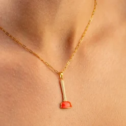 SINK PLUNGER Necklace with pendant - Toiletpaper Jewels