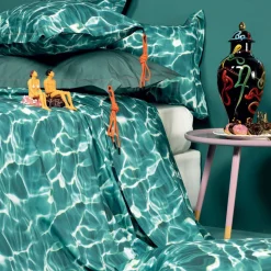 Summer bed sheet set - Cm 250x290 ACQUA
