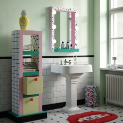 SUPERSHELF BATHROOM BLUE GRID