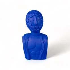 Terracotta Bust Man Blue