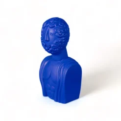 Terracotta Bust Man Blue