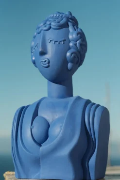Terracotta Bust Poppea Blue