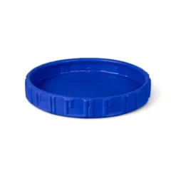 Terracotta Vase with Saucer Greca Blue