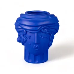 Terracotta Vase Women Blue