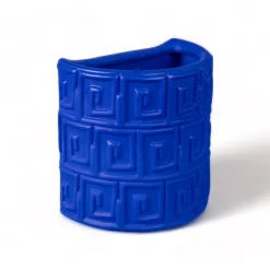 Terracotta Wall Vase Greche Blue